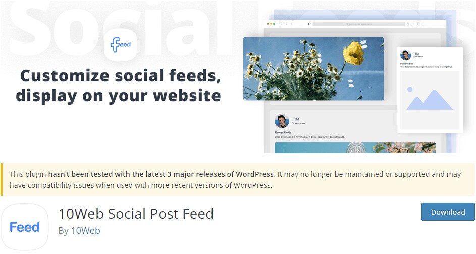 Web Social Post Feed