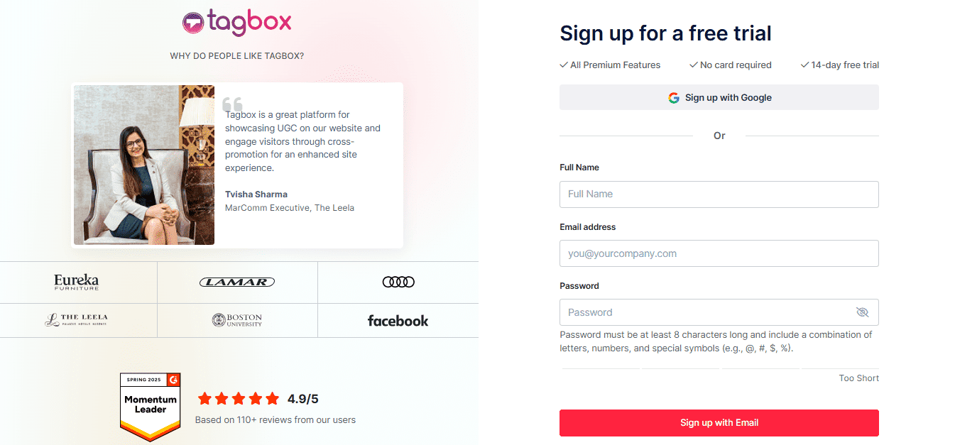 Create A Tagbox Account
