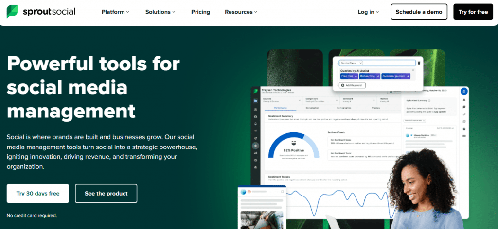 Sprout Social - instagram scheduling tools