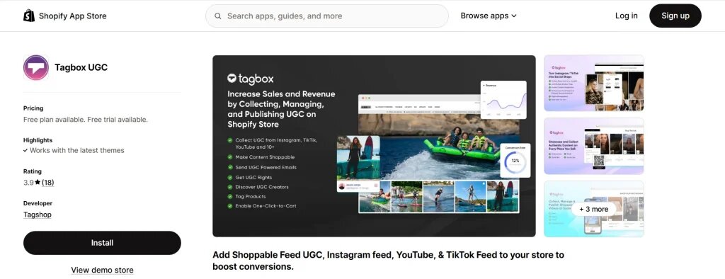 install the tagbox shopify app