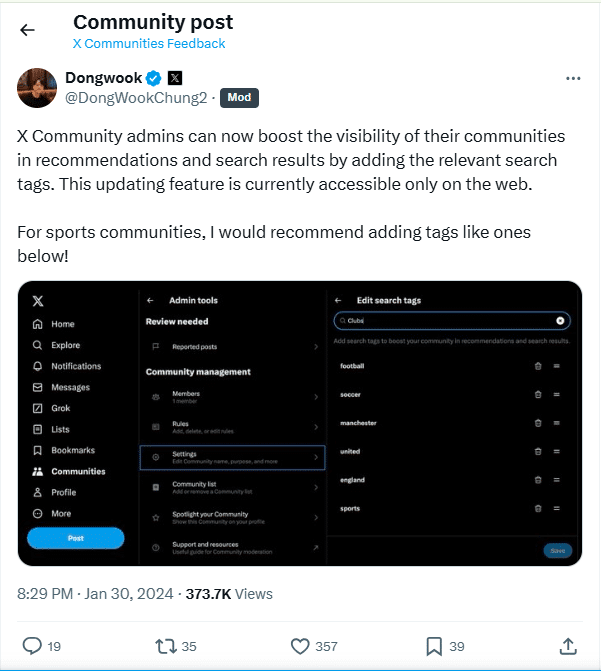 community topic tag