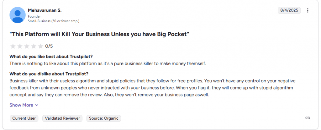 Cons Of Trustpilot 