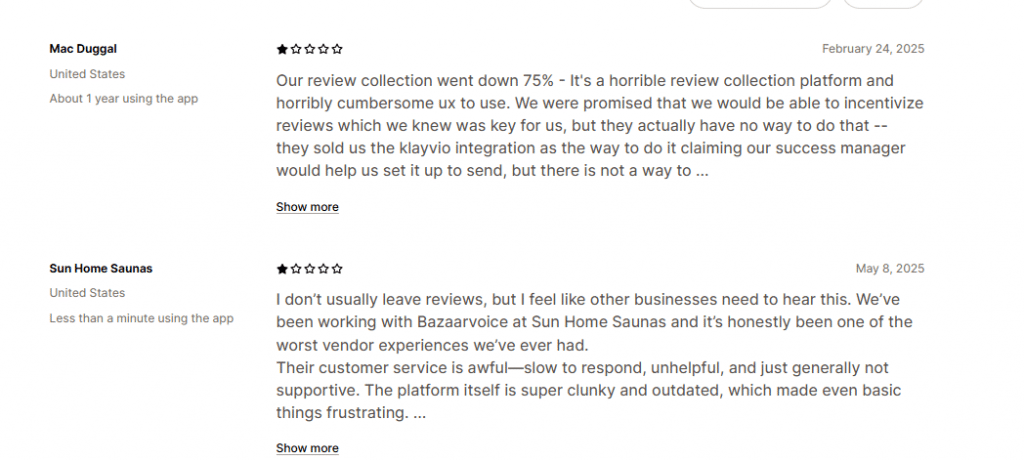 Cons Of Bazaarvoice 