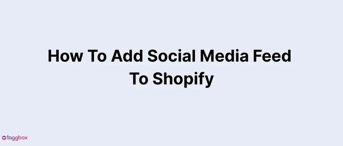 Add Social Media Feed To Shopify