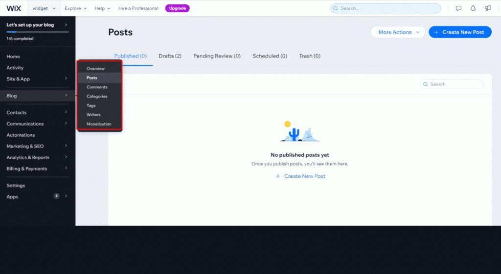 Social media feed to wix