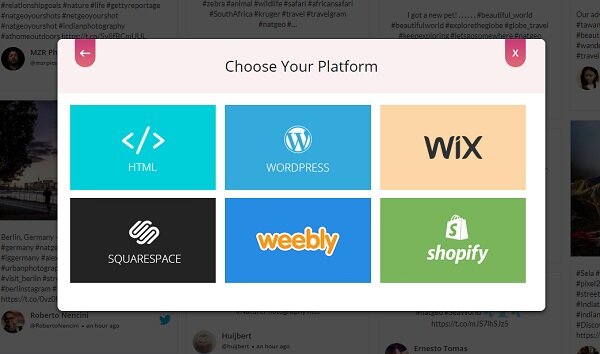 Choose embed platform