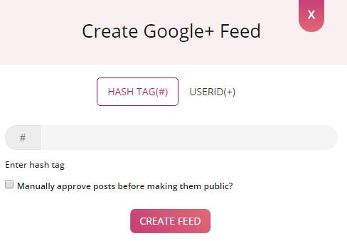 Create Google+ Feed