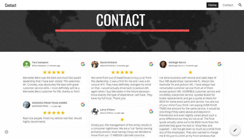 Integrate Embed google Review on Google site