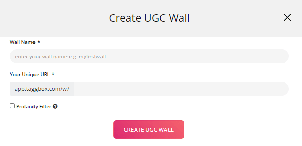 Create UGC Wall