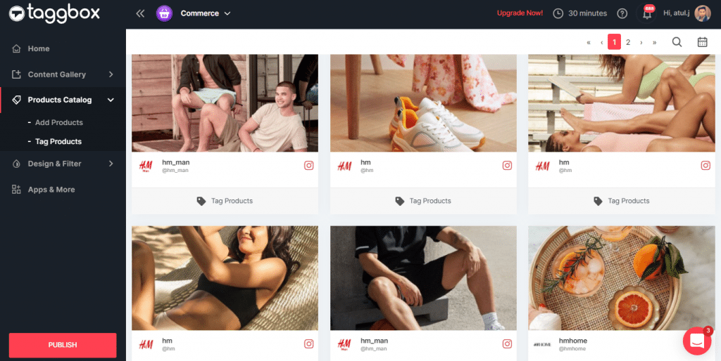 Embed Shoppable Instagram gallery on website