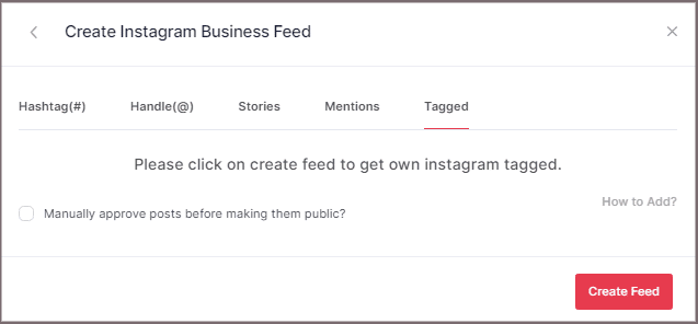 add Instagram tagged feed on website