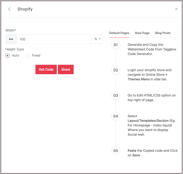 Select Height for Shopify