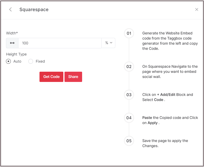 Select Height for Sqiuarespace Website