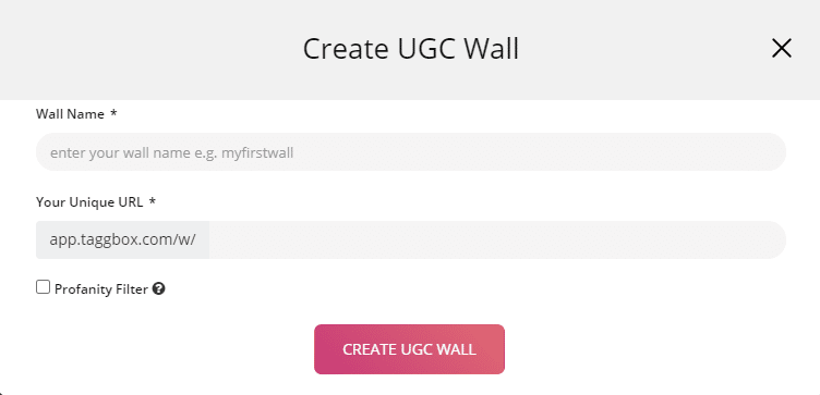 create UGC Wall with Taggbox Rights Management