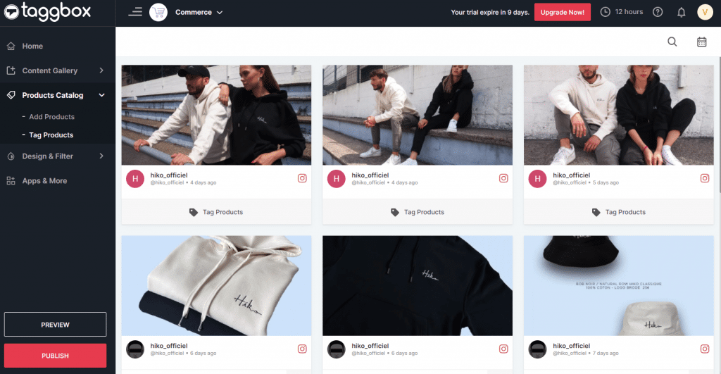 Product tagging shopify