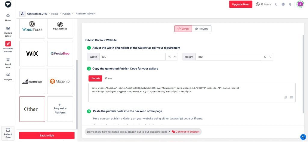generate code