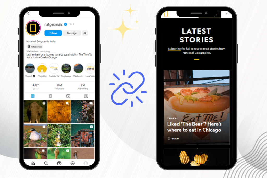 National Geographic link in bio Examples