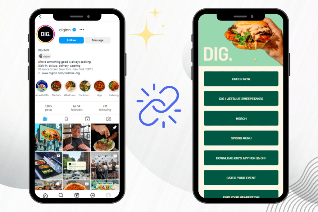 Dig Inn link in bio examples