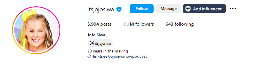 Jojo Siwa - Top UGC Creator