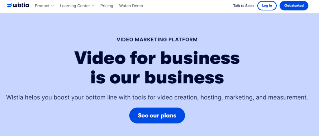 Wistia - Video marketing tools