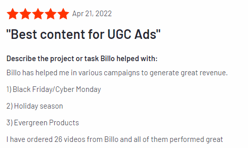 billo UGC app review